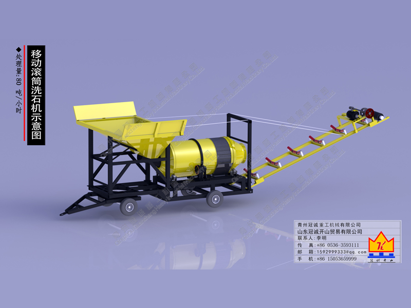 移動式滾筒/圓筒/轉(zhuǎn)筒洗砂機